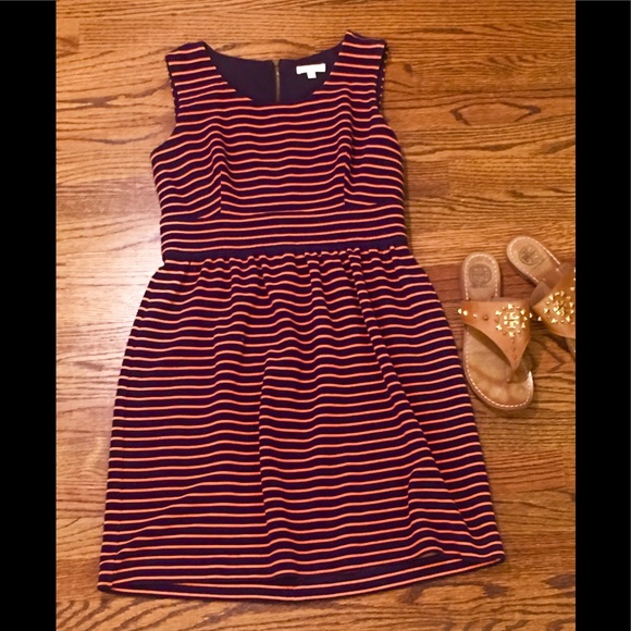 Anthropologie Dresses & Skirts - Anthropologie Shoshanna Sz 6 Orange & navy Stripe